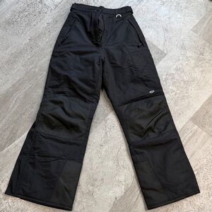 Slalom Insulated Black Snow Pants